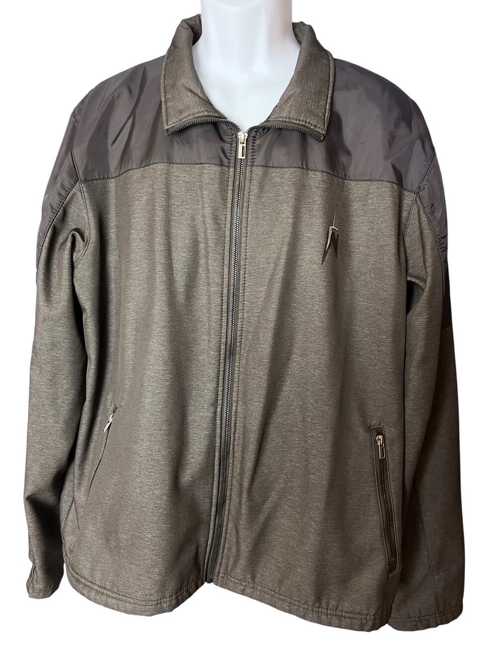 Fossa Men’s 2XL Fleece Lined Full Zip Jacket One World Observatory Gray
